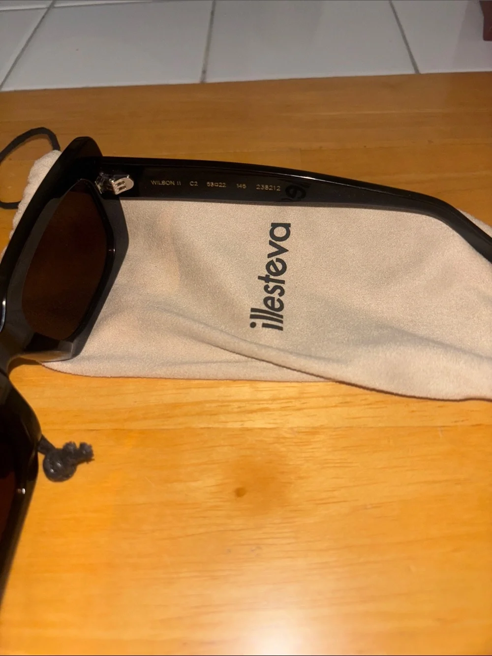Illesteva Black Wilson Sunglasses